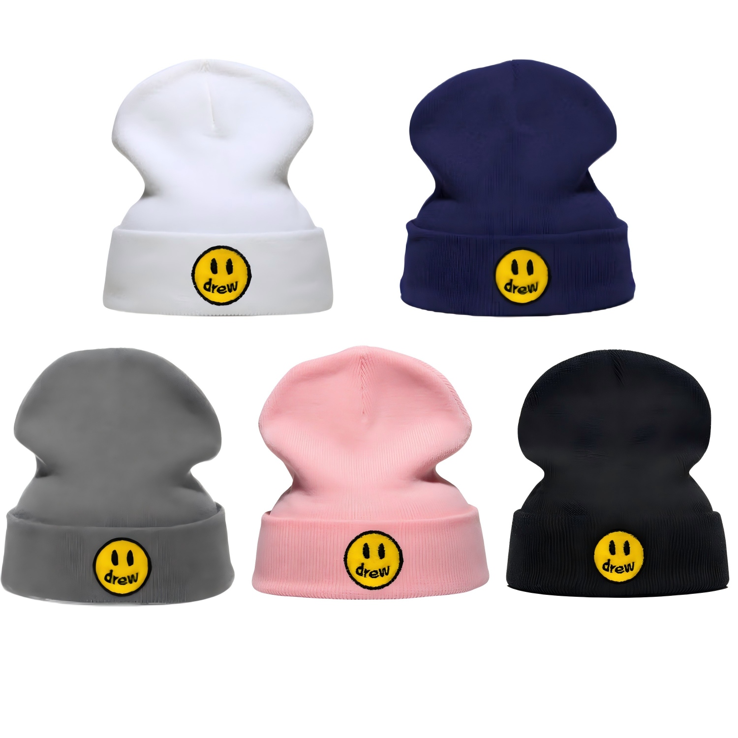 Beanie Cuffed Knit - Novo Gorro de Malha Bordado Unissex