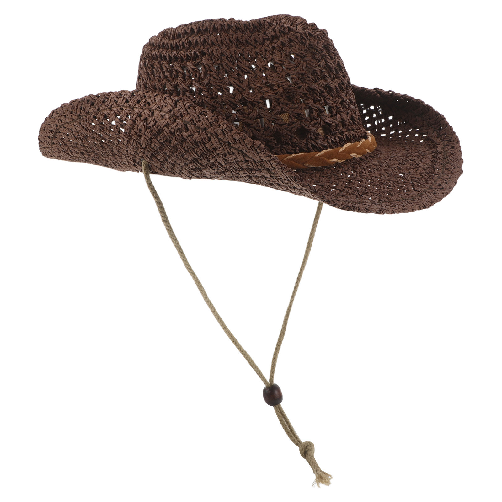 Cowboy Hat Straw - Chapéu de palha com aba larga,