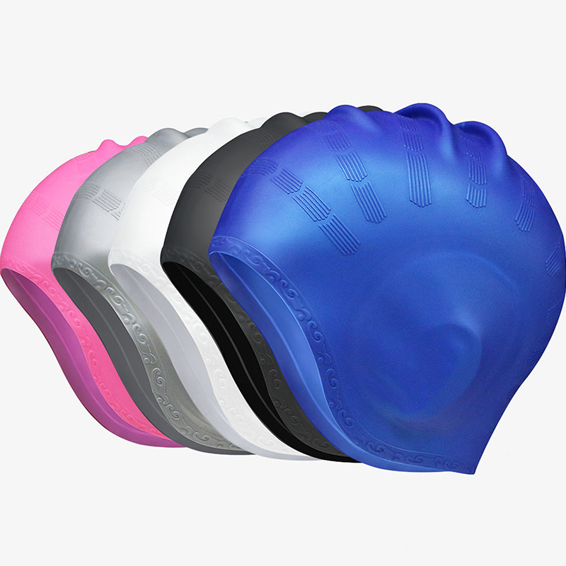 Swim Hat Silicone - 【F】Toucas de Natação de Alta Elasticidade