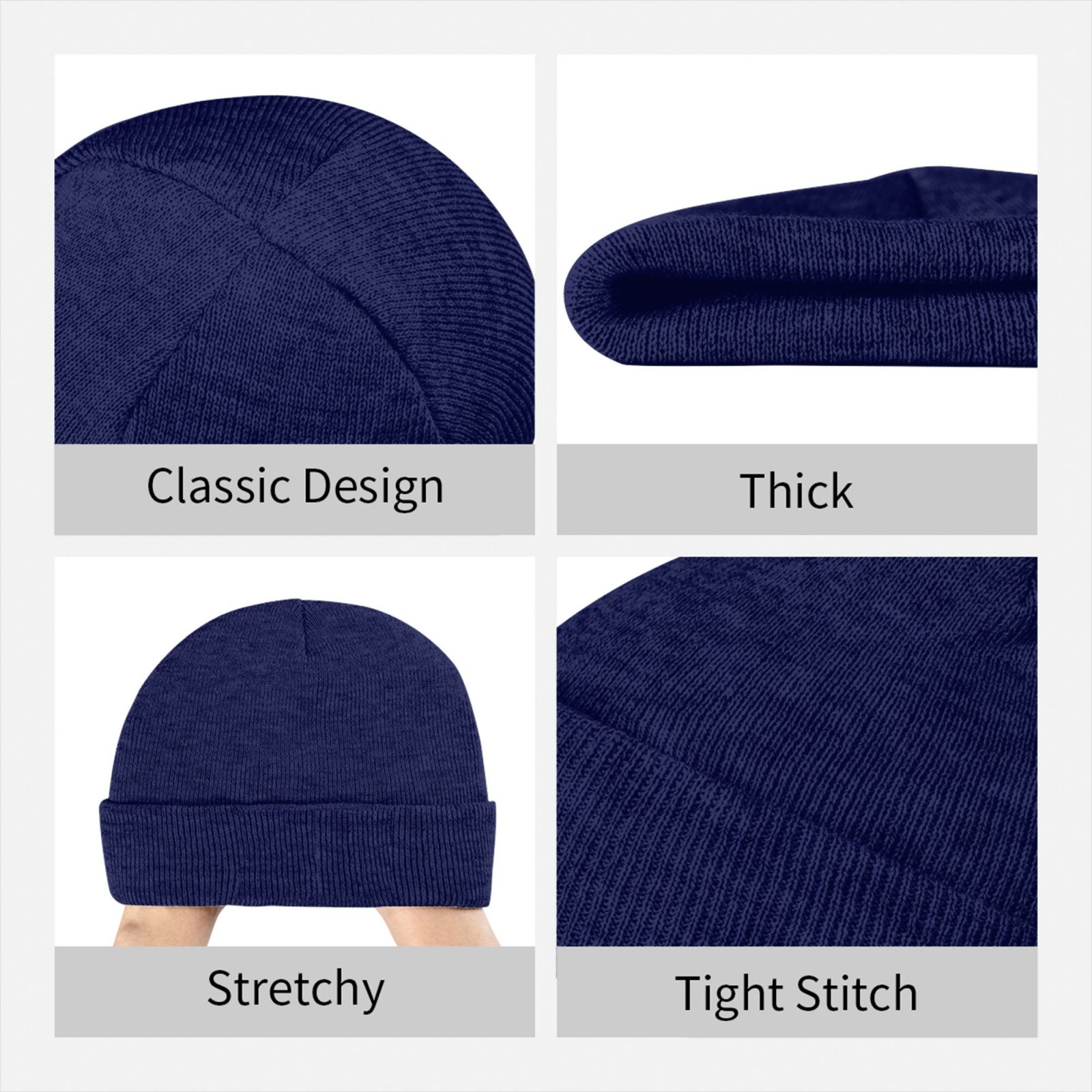 Gorro de malha personalizado,  - Beanie Cuffed Knit avaliação e preço