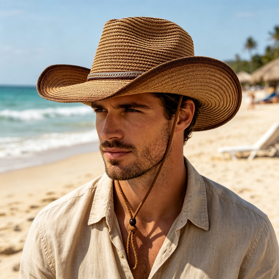 Chapéu de Palha Estilo Cowboy  - Cowboy Hat Straw avaliação e preço